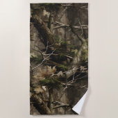Serviette De Plage Camouflage d'arbre réel (Devant)