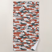 Serviette De Plage Camouflage d'automne (Devant)
