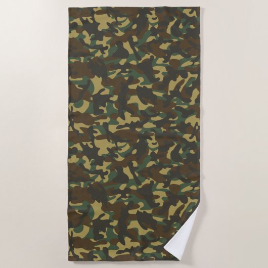 Serviette De Plage Camouflage de forêt (Devant)
