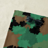 Serviette De Plage Camouflage de la jungle verte de l'armée Design Mo (En situation)