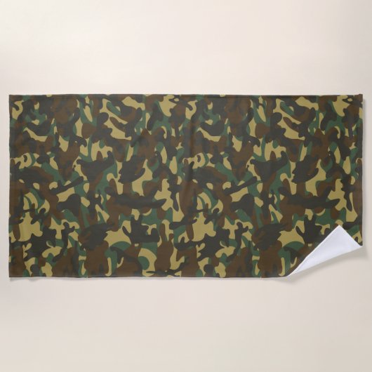 Serviette De Plage Camouflage forestier (Devant)