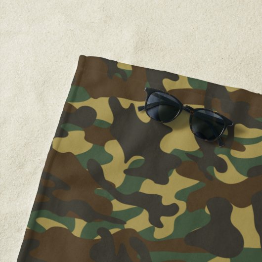 Serviette De Plage Camouflage forestier (En situation)