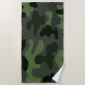 Serviette De Plage camouflage gris vert foncé no.14 imprimer (Devant)