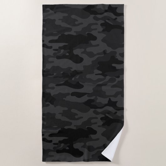 Serviette De Plage Camouflage noir (Devant)