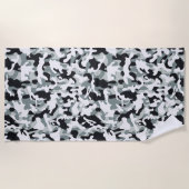 Serviette De Plage Camouflage Poussière de Neige (Devant)