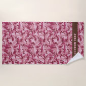 Serviette De Plage Camouflage rose (Devant)