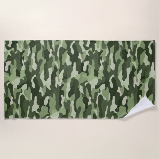Serviette De Plage Camouflage vert (Devant)