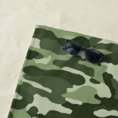 Serviette De Plage Camouflage vert (En situation)
