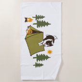 Serviette De Plage Camp Collie frontalier de Dog Cube d'Agilité (Devant)