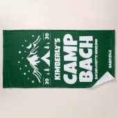 Serviette De Plage Camp de Bachelorette Extérieur Vert (Devant)