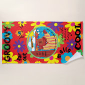 Serviette De Plage Camp d'été Plage serviette Fleur Ours Super (Devant)