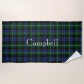 Serviette De Plage Campbell Tartan Plaid Beach Towel (Devant)