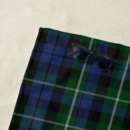 Serviette De Plage Campbell Tartan Plaid Beach Towel (En situation)