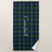Serviette De Plage Campbell Tartan Plaid Beach Towel (Devant)