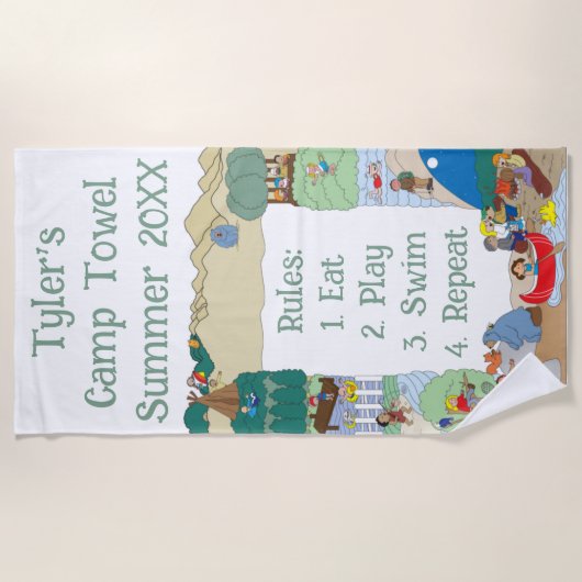 Serviette de plage Campers (Devant)