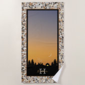 Serviette De Plage Camping à Sunset Pebble (Devant)