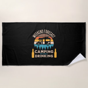 Serviette De Plage Camping Bière Avec Bière Anniversaire