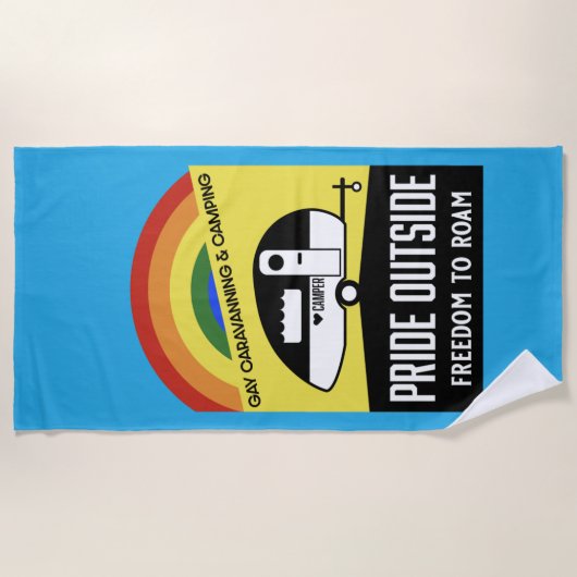 Serviette De Plage Camping caravane gay (Devant)