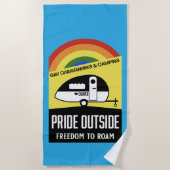 Serviette De Plage Camping caravane gay (Devant)