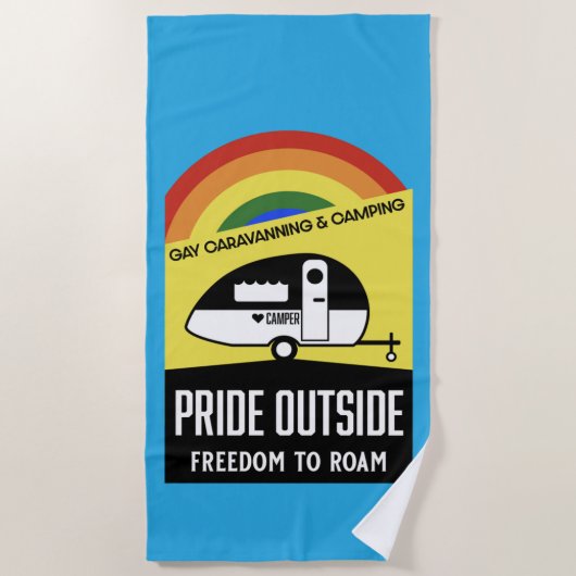 Serviette De Plage Camping caravane gay (Devant)