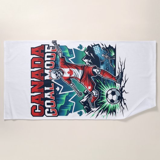 Serviette De Plage Canada Mode de but squelette attaquant nations dyn (Devant)