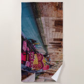 Serviette De Plage Canal avec gondole traditionnelle à Venise, Italie (Devant)