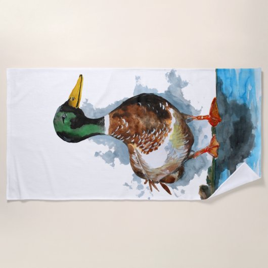 Serviette De Plage Canard de Malé (Devant)