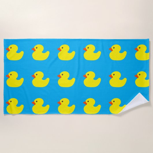 Serviette de plage Canard en caoutchouc (Devant)