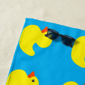 Serviette de plage Canard en caoutchouc (En situation)