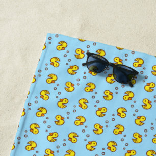 Serviette de plage canard jaune