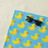 Serviette De Plage Canards en caoutchouc de Kawaii (En situation)