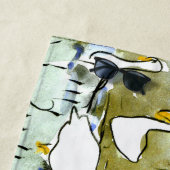 Serviette De Plage Canards et oies de style Art nouveau néerlandais (En situation)