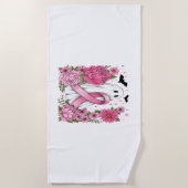Serviette De Plage Cancer du sein Halloween Ghost Boho (Devant)