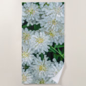 Serviette De Plage Candytuft Blanc Fleur Graphique (Devant)