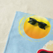 Serviette De Plage Caniche miniature d'été (En situation)