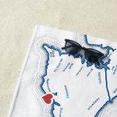 Serviette De Plage Cap Cod Week-end de Bachelorette Personnalisé (En situation)