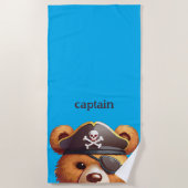 Serviette De Plage Capitaine Bear (Devant)