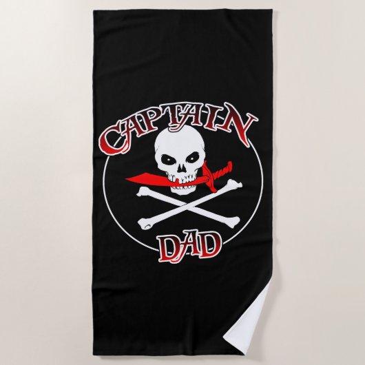 Serviette De Plage Capitaine Papa Beach Towel (Devant)