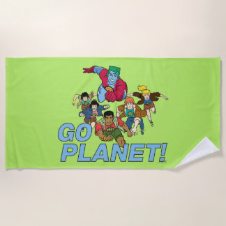 Serviette De Plage Capitaine Planète et les Planètes - Allez Planète 