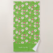 Serviette De Plage Caprice de prairie printanière (Devant)