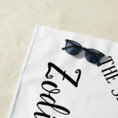 Serviette De Plage Capricorne personnel Zodiaque de chèvre de mer (En situation)