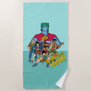 Serviette De Plage Captain Planet Group Graphic - La Puissance Est À