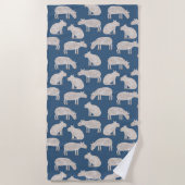 Serviette De Plage Capybara mignon (Devant)