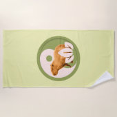 Serviette De Plage Capybara Zen Yin Yang Nature Paisible (Devant)