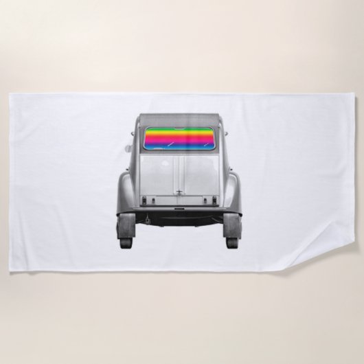 Serviette De Plage Car + rainbow (Devant)