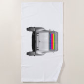 Serviette De Plage Car + rainbow (Devant)