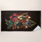 Serviette De Plage Caractère Adam noir Diamètre Burst Graphic (Devant)