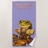 Serviette De Plage Caractère de grenouille créatrice de royaume (Devant)