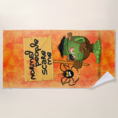 Serviette De Plage Caractère Frankenstein de 'Normal People Scare Me' (Devant)