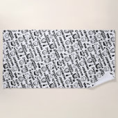 Serviette De Plage Caractères arachide Motif Graffiti (Devant)